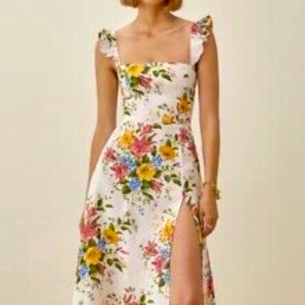 Floral Linen Dress